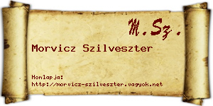 Morvicz Szilveszter névjegykártya